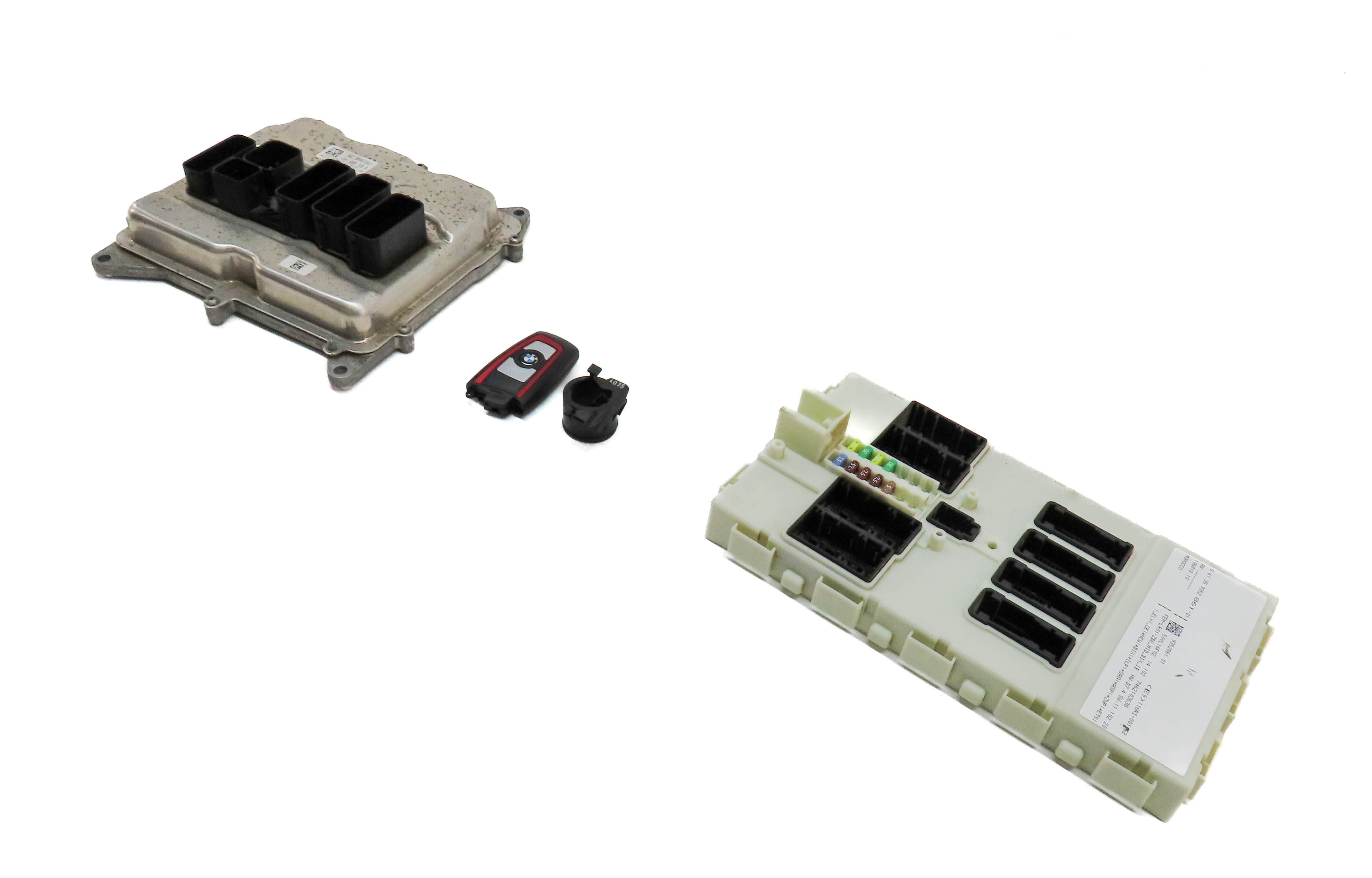 13-18 BMW 328i 428i 528i X3 X4 (F30 F32) 2.0L N26 ENGINE DME BCM MODULE KEY SET — exact item pictured